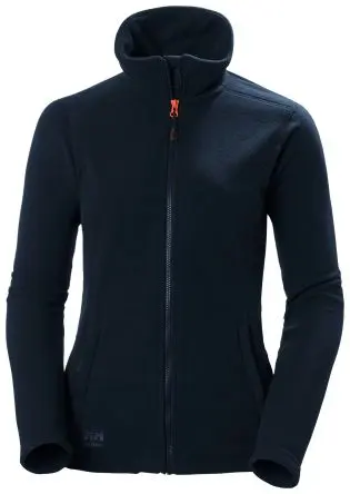 Produktfoto 1 von Helly Hansen LUNA Damen Fleece-Jacke, 100 % recyceltes Polyester Marine Reißverschluss vorn, Größe S