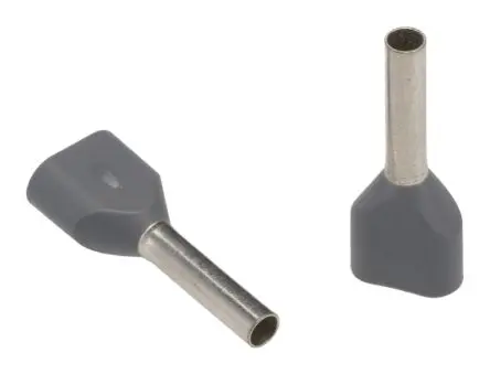 Produktfoto 1 von JST TWE Aderendhülsen-Crimp, Stift ø 1.8 mm, Grau, Polypropylen, 8 mm, 16mm, Isoliert, 18 AWG max.