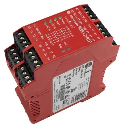 Produktfoto 1 von Allen Bradley Sicherheitsrelais 230V ac, 3 Sicherheitskontakte, 2 Hilfsschalter RoHS SIL IEC 61508