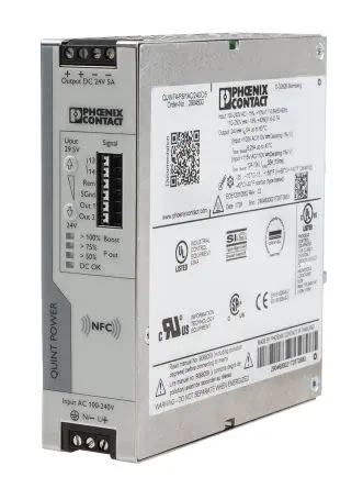 Produktfoto 1 von Phoenix Contact QUINT POWER DIN-Schienen Netzteil Geschalteter Modus 240 V ac, 250V dc AC / 5 A 29.5V dc DC 120 W
