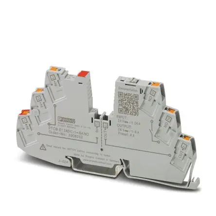 Produktfoto 1 von Phoenix Contact PTCB Elektronischer Schutzschalter 24V 1, 8A DIN-Hutschiene, Typ E L. 105.8 mm x 6.2mm