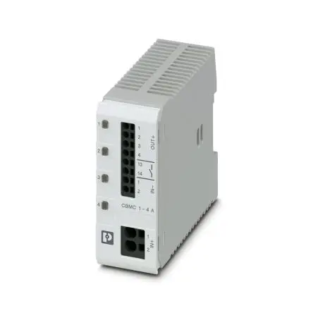 Produktfoto 1 von Phoenix Contact CBMC Elektronischer Schutzschalter 24V 1, 4A DIN-Hutschiene, Typ E L. 90 mm x 36mm