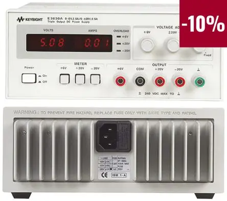 Produktfoto 1 von Keysight Technologies Digital 3 Digital 20V IEC 320 Labornetzgerät 2.5 A 15 W, DKD/DAkkS-kalibriert