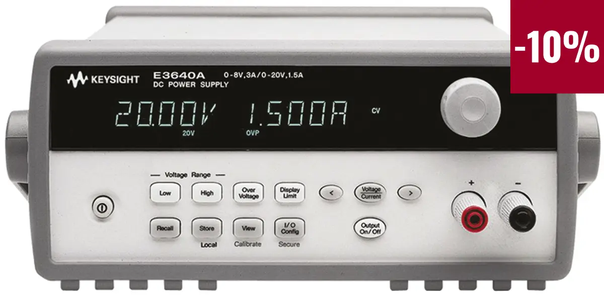 Produktfoto 1 von Keysight Technologies Digital Labornetzgerät 40W, 0 → 20 V, 0 → 8 V / 2.5 A, 5 A, ISO-kalibriert