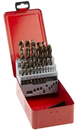 Produktfoto 1 von RS PRO Titannitrid Drehung Satz 1 mm → 13 mm, 25-teilig für Metall