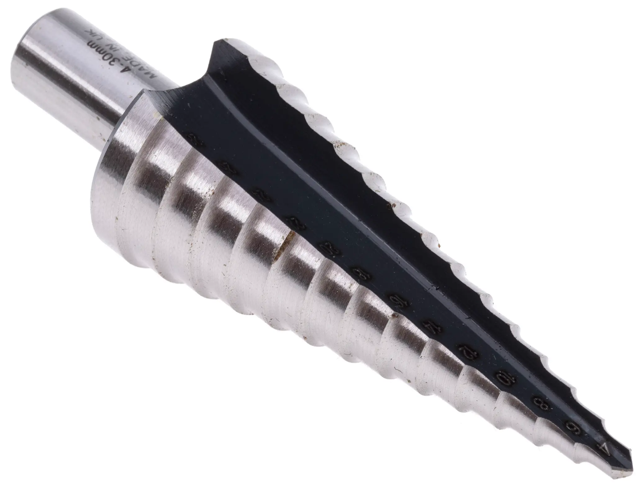 Produktfoto 1 von RS PRO HSS Stufenbohrer 14-stufig, 4mm → 30mm