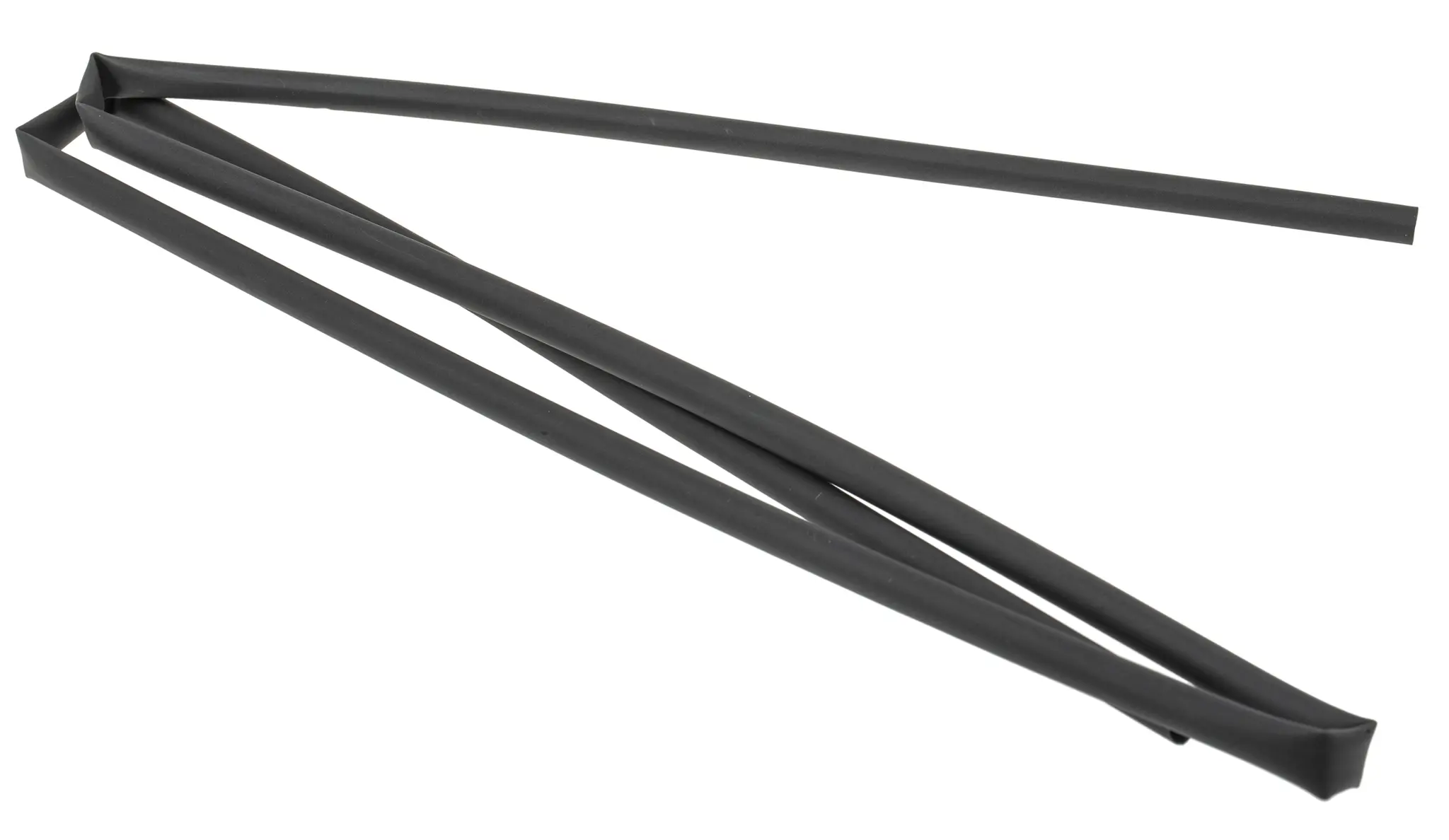 Produktfoto 1 von RS PRO Wärmeschrumpfschlauch, Polyolefin Schwarz, Ø 6.4 mm Schrumpfrate 2:1, Länge 1.2m
