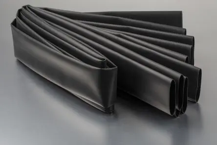 RS PRO Wärmeschrumpfschlauch, Polyolefin Schwarz, Ø 38.1 mm Schrumpfrate 2:1, Länge 1.2m
