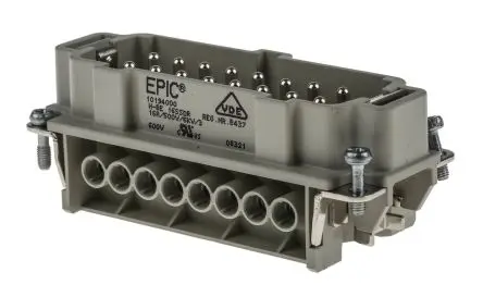 Produktfoto 1 von EPIC H-BE Stromversorgungssteckverbinder in robuster Ausführung Stecker, 16-polig 16A, Kabel, Steckverbindereinsatz