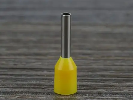 Produktfoto 1 von RS PRO Aderendhülsen-Crimp, Stift ø 1.7 mm, Gelb, Nylon, 8.0 mm, 14.5mm, Isoliert, 18 AWG max.