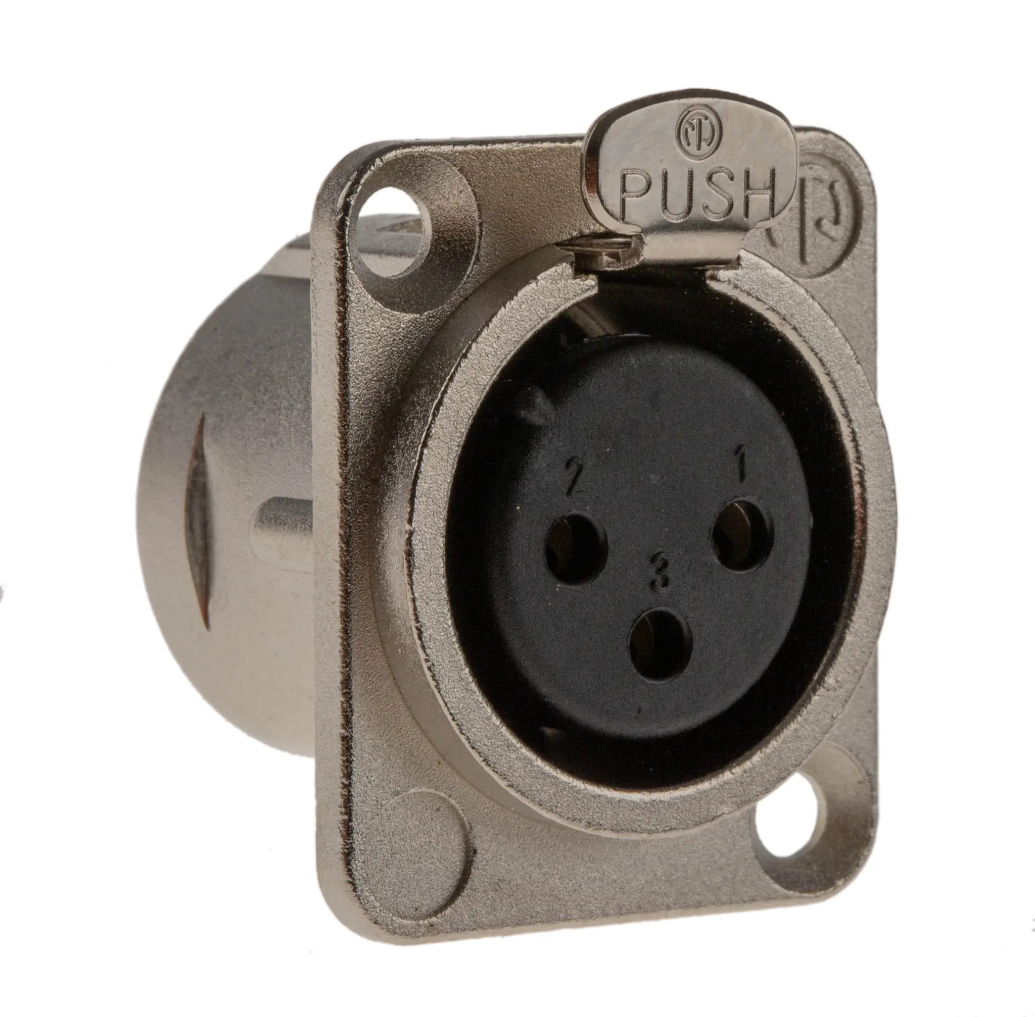 Produktfoto 1 von Neutrik Gerade 3-polig Panel Buchse Silber auf Nickel XLR-Steckverbinder, 50 V