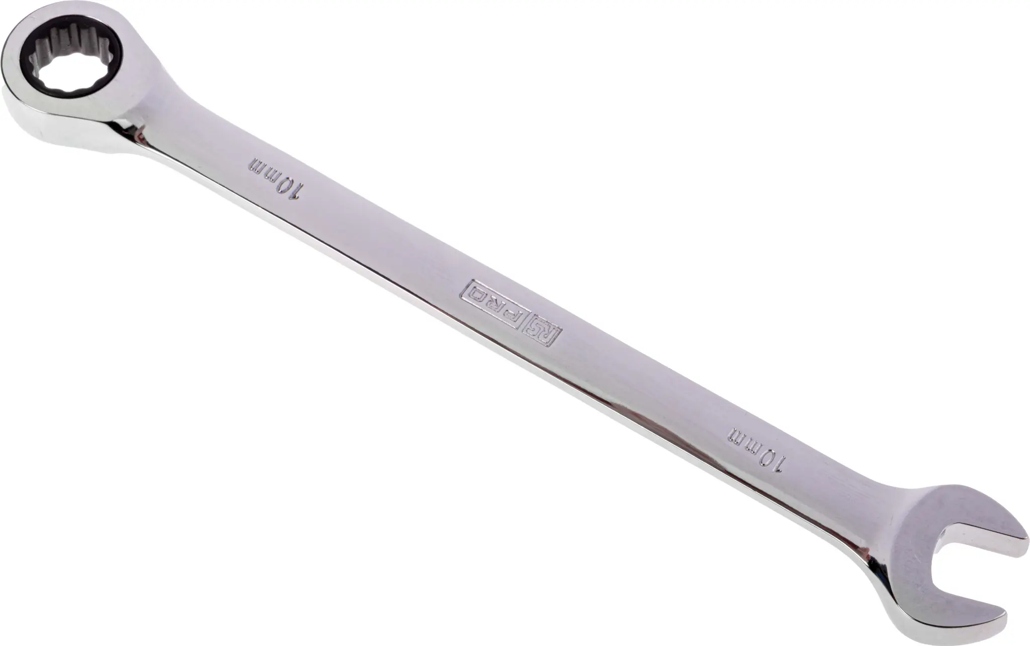 Produktfoto 1 von RS PRO Gabel‑Ring Ratschenschlüssel 10 mm, CrV-Stahl, Länge 160 mm