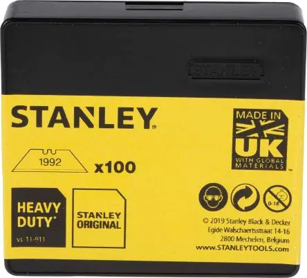 Produktfoto 1 von Stanley Teppichmesser-Klinge Flach Robust 100-teilig