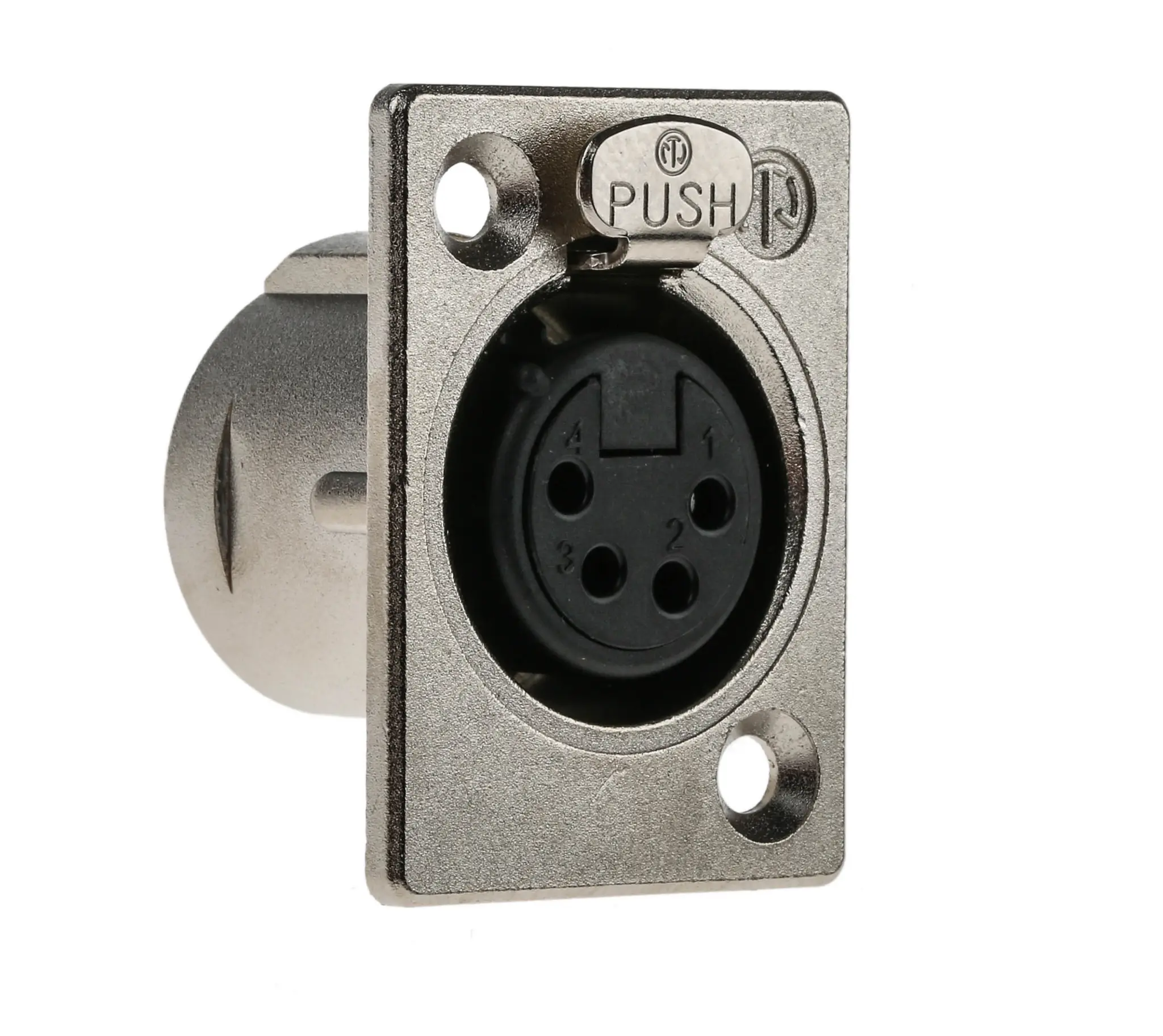 Produktfoto 1 von Neutrik Gerade 4-polig Panel Buchse Silber auf Nickel XLR-Steckverbinder, 50 V