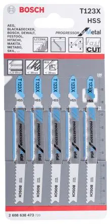 Produktfoto 1 von Bosch HSS Aluminium, Weichmetall Stichsägeblatt 74 mm