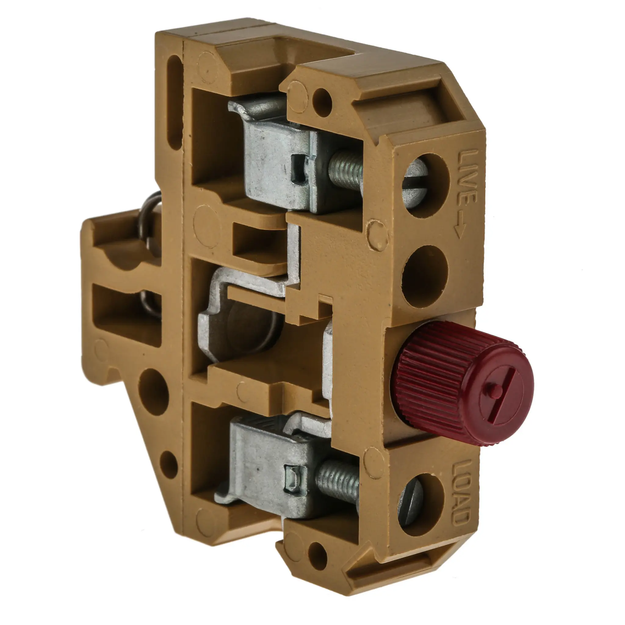 Produktfoto 1 von Weidmüller SAKS Reihenklemme mit Sicherungshalter 1 Gelb, 10 mm², 630 V Schraubbefestigung Abgesichert