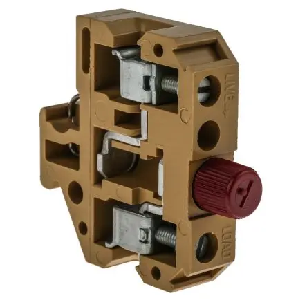 Produktfoto 1 von Weidmüller SAKS Reihenklemme mit Sicherungshalter 1 Gelb, 10mm², 630V Schraubbefestigung Abgesichert