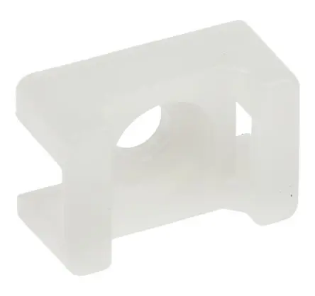 Produktfoto 1 von RS PRO Schraubbefestigung SM Befestigungssockel, Nylon 6.6 Weiß 15 mm x 5 mm Kabelbinder x 10mm für 3 mm