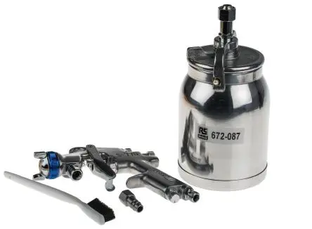 Produktfoto 1 von RS PRO 50 psi Sprühpistole 1 L 1/4 in 1.5 mm 970 g Typ Sprühpistole