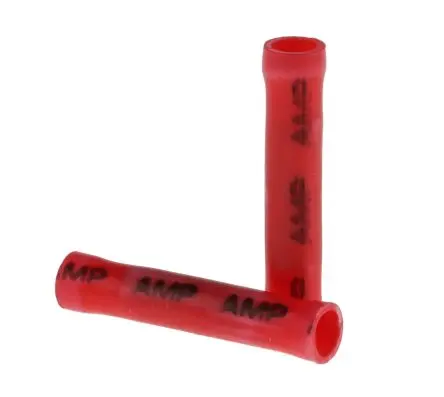 Produktfoto 1 von TE Connectivity PLASTI-GRIP Spleißverbinder, Scharnier, Rot Isoliert, Ø 3.56 mm Zinn, Ges.L 27.33mm, 16 AWG max.