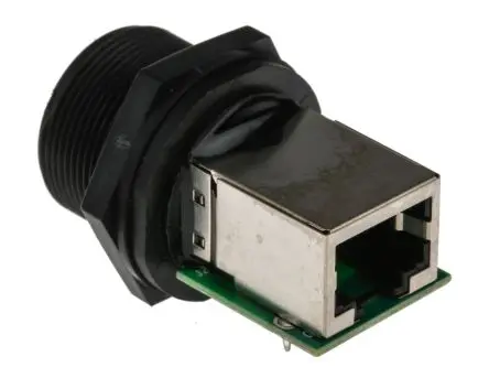 Produktfoto 1 von RS PRO, GTC Sealed Ethernet-Verbinder, RJ45-Buchse, 2 -Port, Typ Abgeschirmt, L 38.2 mm, Typ Kupplung