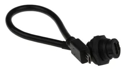 Produktfoto 1 von RS PRO Buchse GT11A200 USB-Kabel, Micro USB B Stecker / USB B, 200 mm USB 2.0 Schwarz