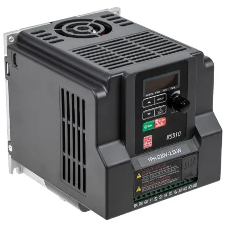 Produktfoto 1 von RS PRO RS510 1-Phasen Frequenzumrichter 2.2 kW 240V ac 10.5 A 599Hz