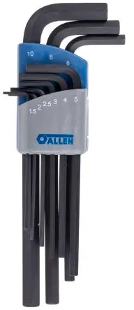 Allen Sechskantschlüsselsatz 9 L Metrisch Lang 1.5 to 10 mm