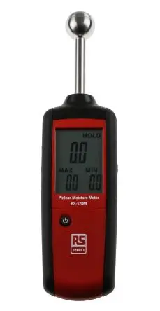 Produktfoto 1 von RS PRO RS-128M Feuchtemessgerät Digital, Batterie