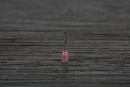 Produktfoto 1 von RS PRO Aderendhülsen-Crimp, Stift ø 1.1 mm, Rosa, Nylon, 8 mm, 12.4mm, Isoliert, 22 AWG max.