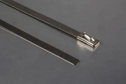Produktfoto 1 von RS PRO Edelstahl 316 Kabelbinder Kugelverriegelung Metallisch 4.6mm x 200 mm