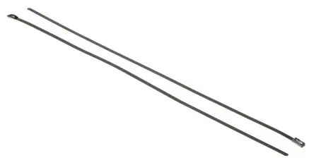Produktfoto 1 von RS PRO Edelstahl 316 Kabelbinder Kugelverschluss Metallisch 4.6mm x 360 mm