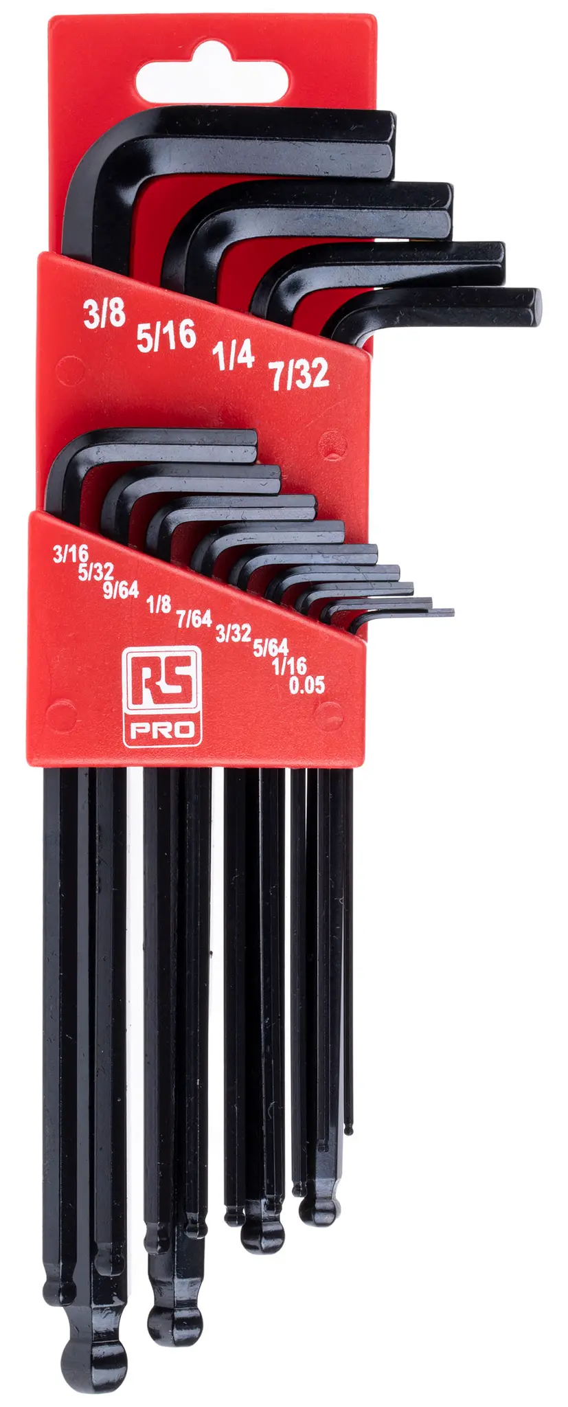 Produktfoto 1 von RS PRO zöllig  Innensechskant-Schlüssel, Satz 13-teilig 0.05 → 3/8Zoll L-Form lang