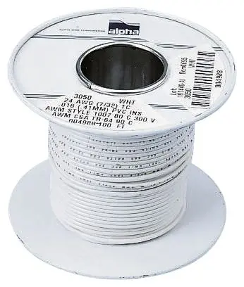 Produktfoto 1 von Alpha Wire Hookup Wire PVC Schaltdraht, 18 AWG 304 m Grün, Gelb Ø 2.01 mm 16 Litzen Polyvinylchlorid