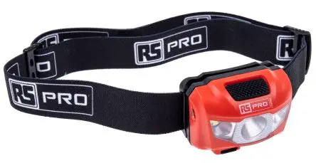 RS PRO LED Stirnlampe 250 lm Wiederaufladbar