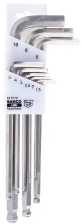 Produktfoto 1 von Bahco Sechskantschlüsselsatz 9 L Metrisch Lang 1.5 to 10 mm