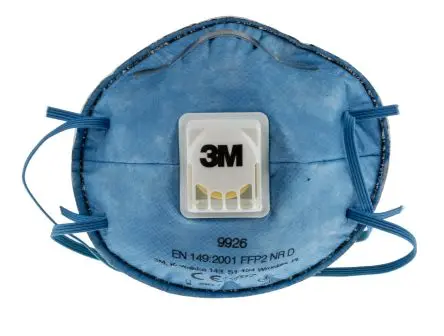 Produktfoto 1 von 3M 9900 Speciality Atemmaske FFP2 EN 149:2001 + A1:2009 Weiß, Blau Eingegossen 10 pro Paket Stück