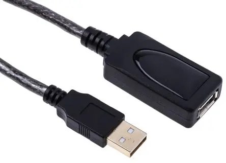Produktfoto 1 von RS PRO Stecker IC-Buchse USB-Kabel, USB Typ A Buchse / USB Typ A, 12 m USB 2.0 Schwarz