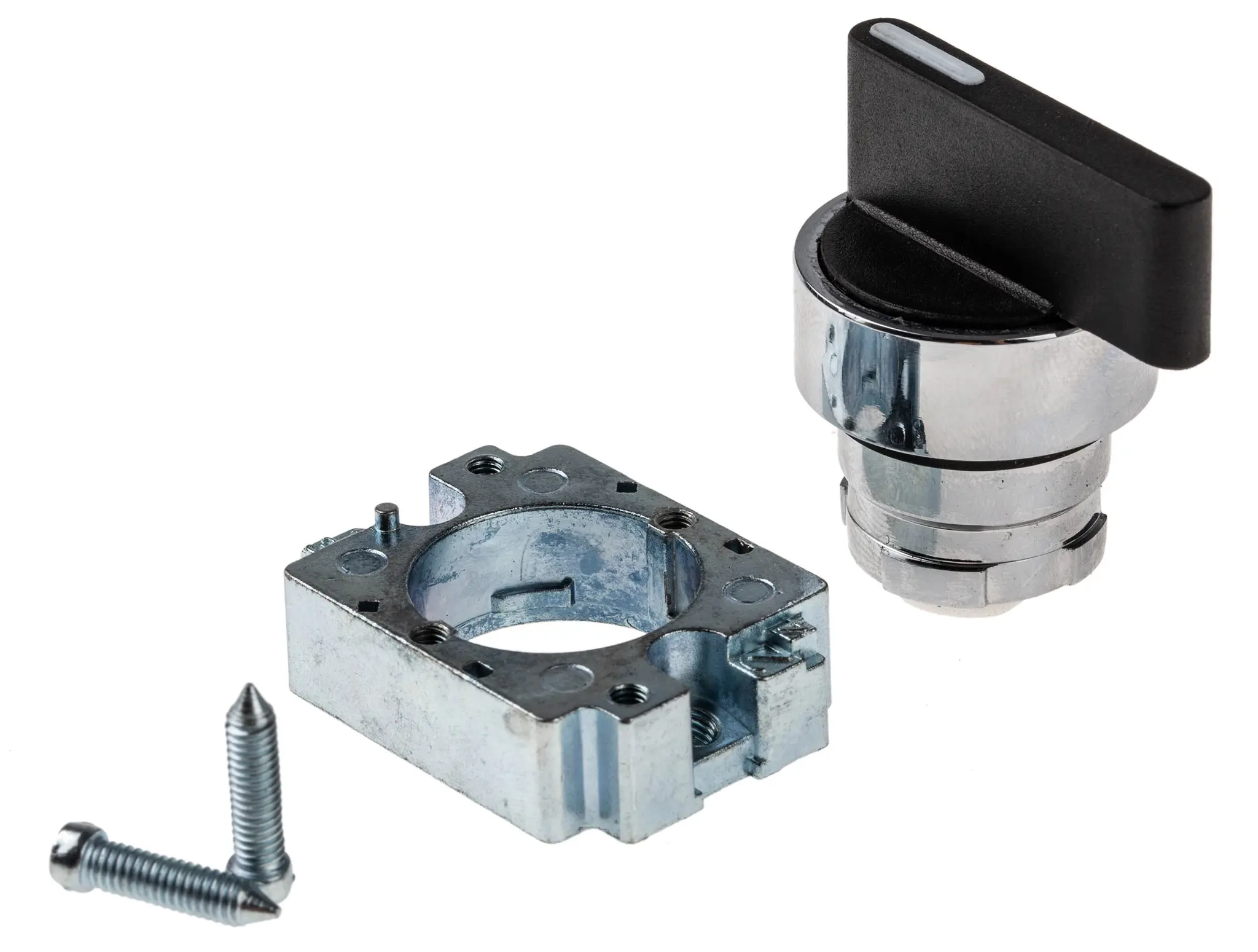 Produktfoto 1 von RS PRO Wählschalterkopf Schwarz 3-Positionen 22mm Rastend