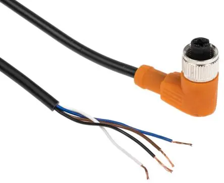 Produktfoto 1 von RS PRO M12, 4-polig Sensor-Betätigungselementkabel, Rechtwinklig Buchse / Nicht abgeschlossen, Länge 10 m