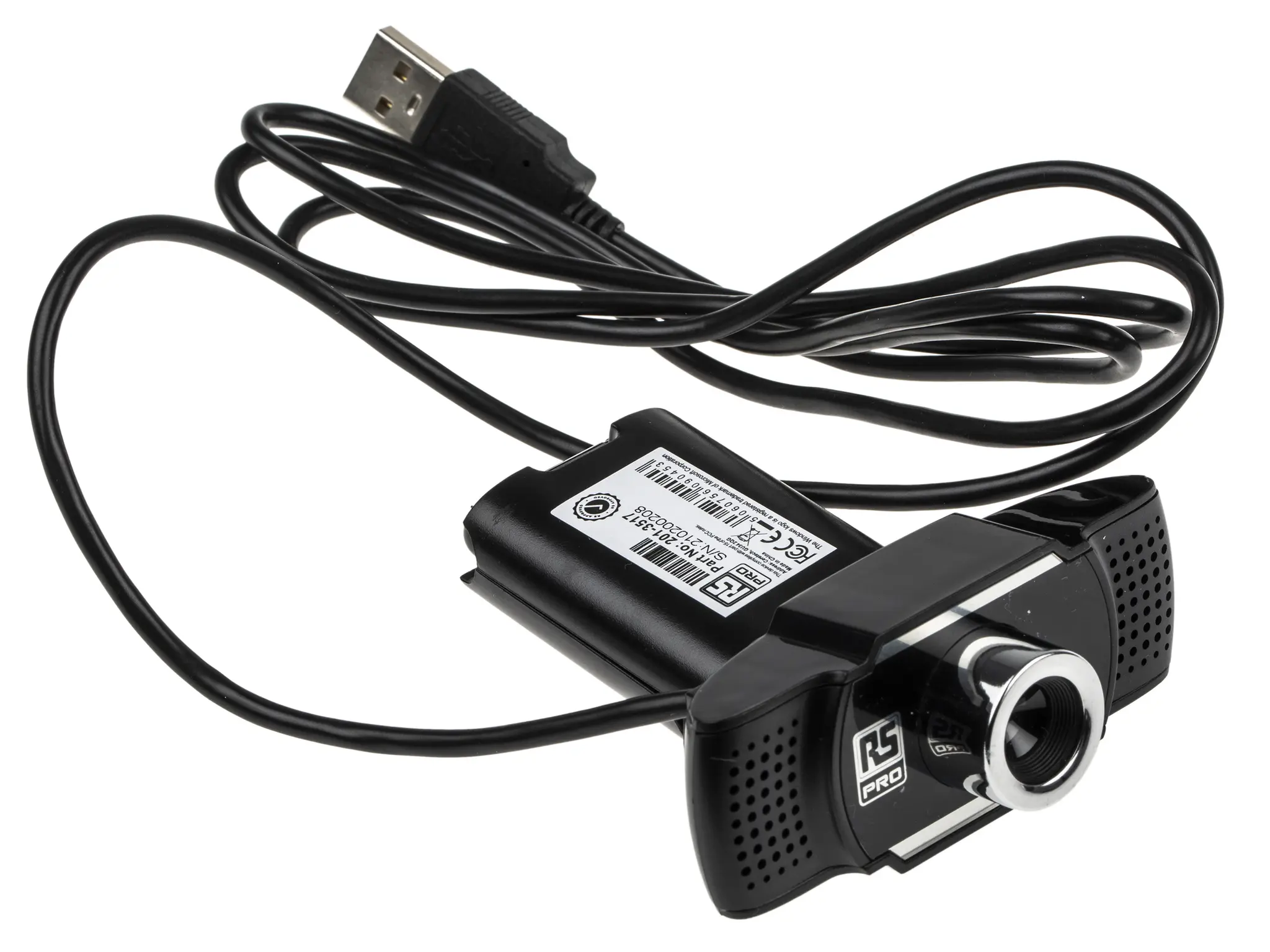 Produktfoto 1 von RS PRO Webcam, 1080 x 720 pixel, 30 fps, 0.8 MP, USB 2.0 Integriertes Mikrofon