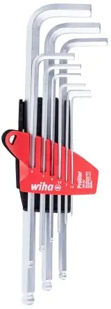 Produktfoto 1 von Wiha Sechskantschlüsselsatz 9 L Stücke Lang 1.5 to 10 mm