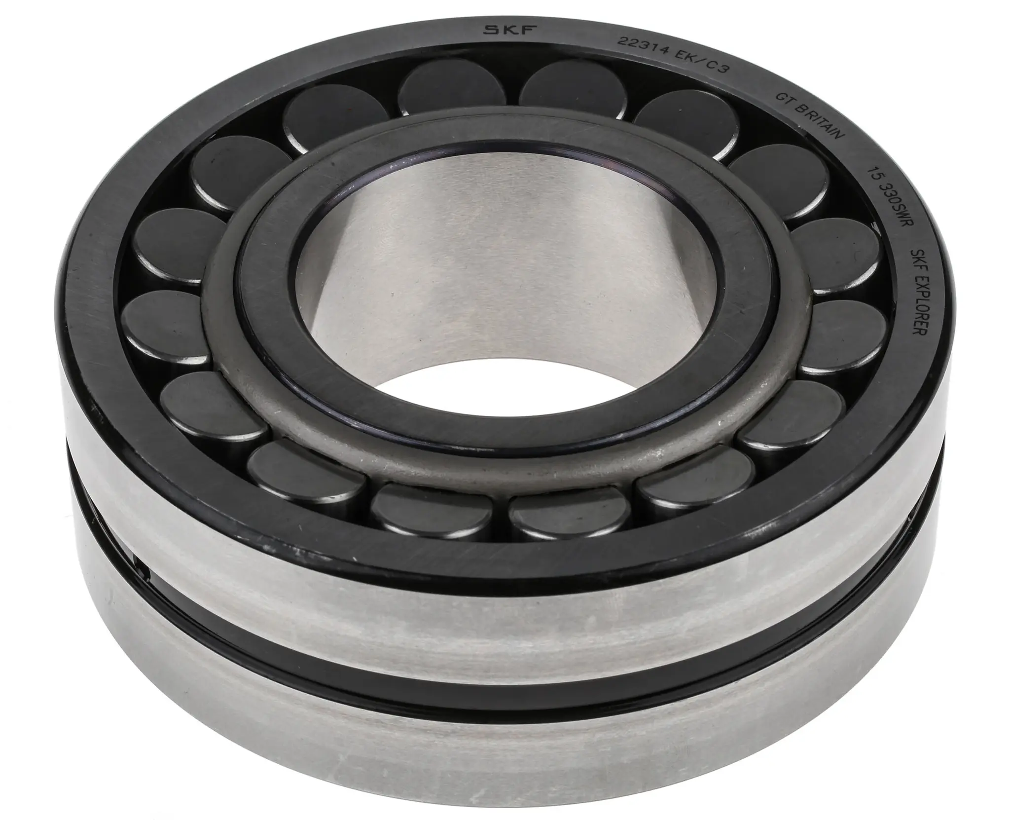 Produktfoto 1 von SKF Rollenlager Konisch 2-reihig Stahl 413 kN C3 22314 / Außen-Ø 150 mm Außen-ø  430 kN 4500rpm, Innen-Ø 70 mm, Breite
