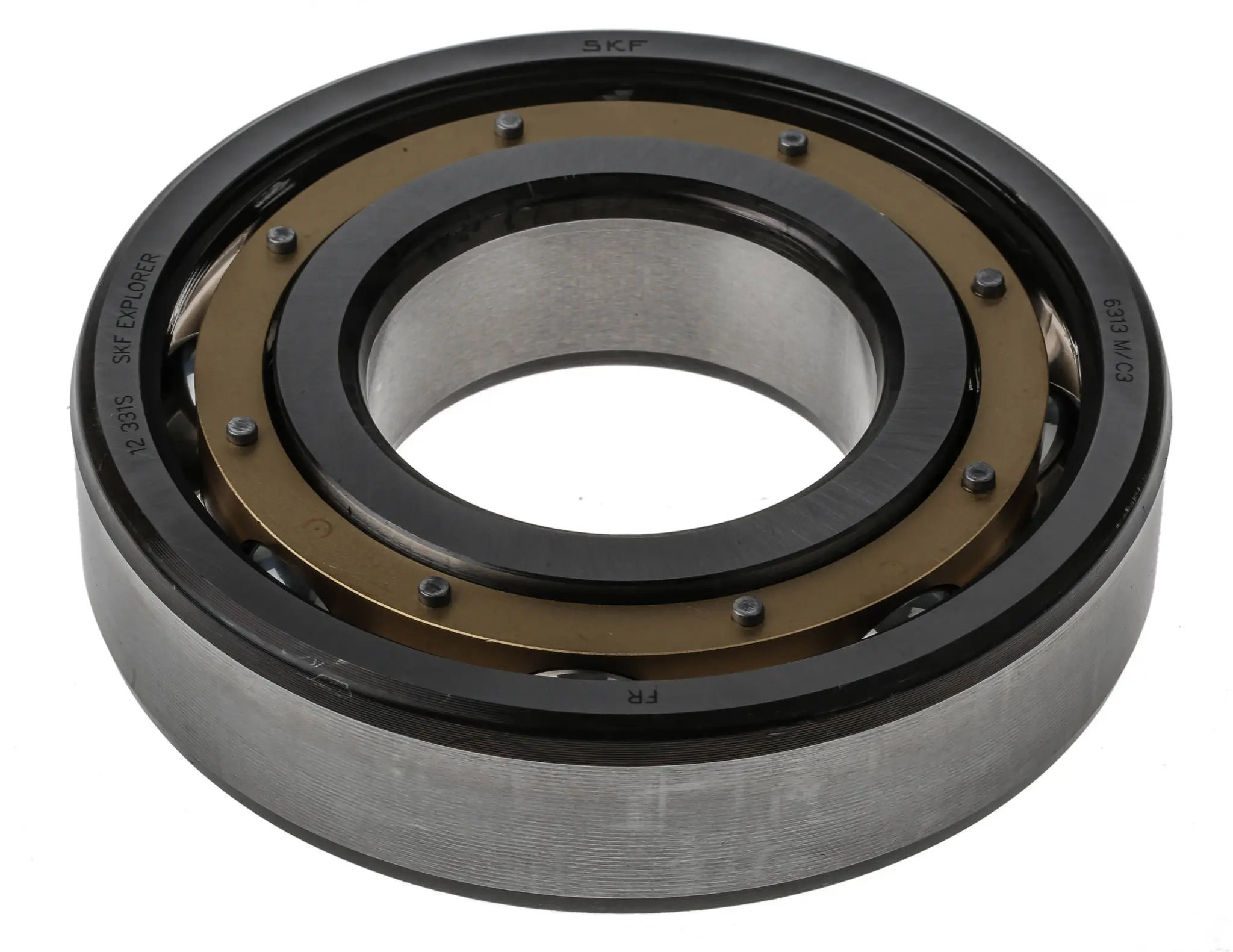 Produktfoto 1 von SKF 1-reihig Kugellager Geriffelt, Innen-Ø 65 mm / Außen-Ø 140 mm Außen-ø , Breite 33 mm