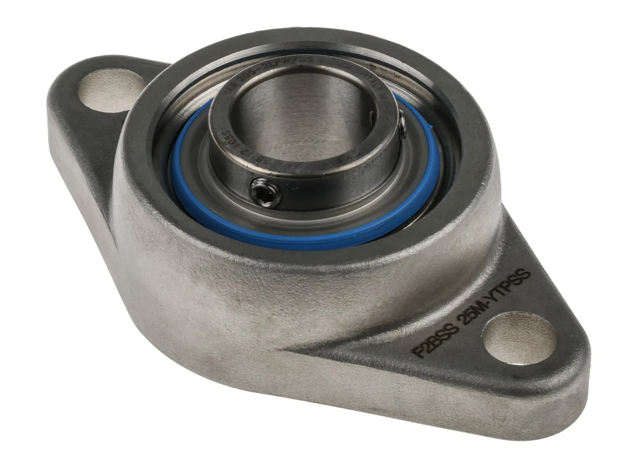 Produktfoto 1 von SKF 2-Loch Zylindrisch Flanschlager-Einheit aus Edelstahl, Innen-Ø 25 mm, 34.1 mm x 69.9 mm
