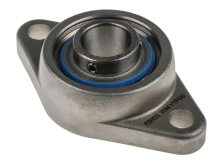 Produktfoto 1 von SKF 2-Loch Zylindrisch Flanschlager-Einheit aus Edelstahl, Innen-Ø 25 mm, 34.1mm x 69.9 mm