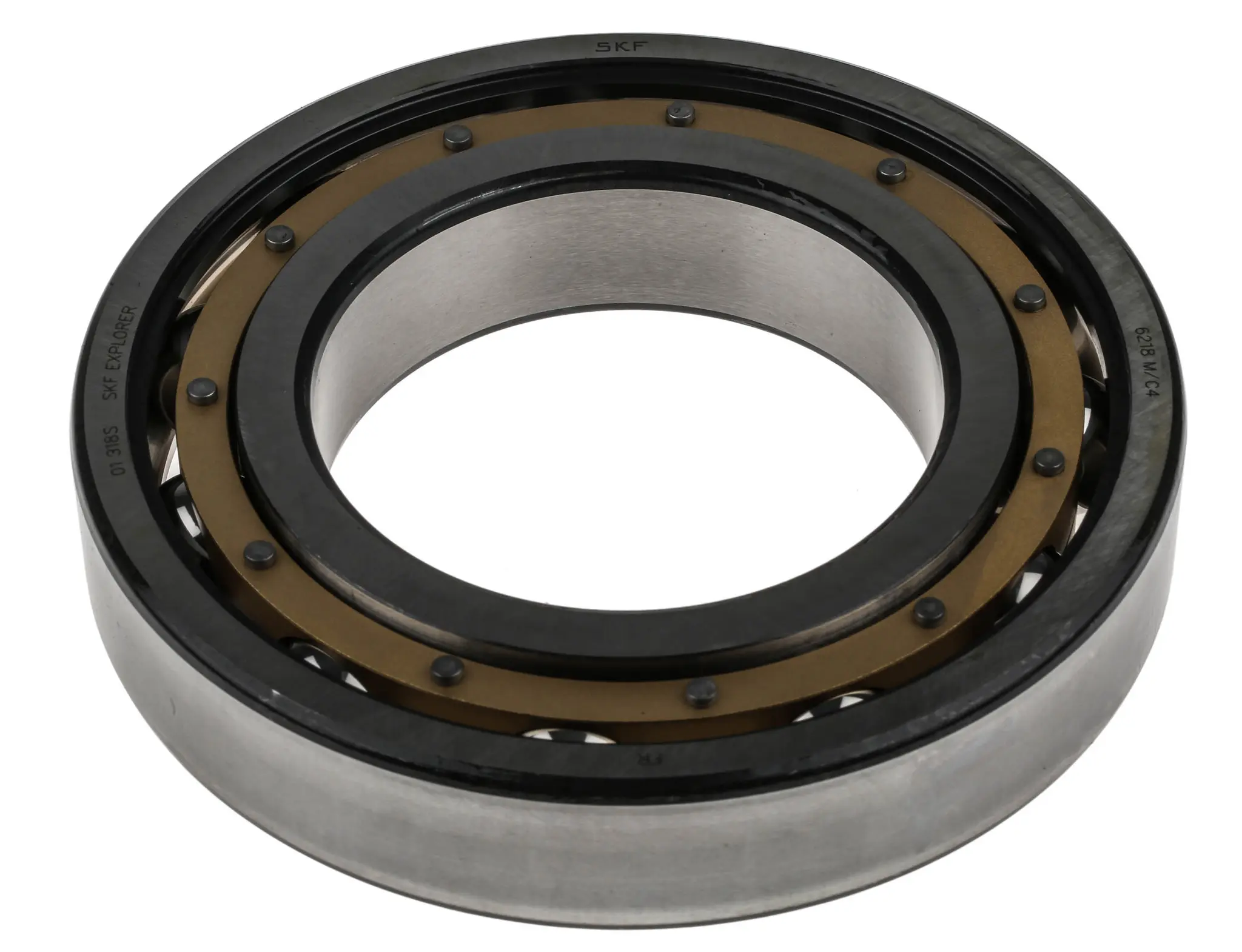 Produktfoto 1 von SKF 1-reihig Kugellager Geriffelt, Innen-Ø 90 mm / Außen-Ø 160 mm Außen-ø , Breite 30 mm