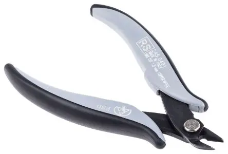 RS PRO ESD-Sicherheit Glatt Kabelschneider Schließer (NO) 138mm / Backen 8mm, Schneidleistung 1.3 mm