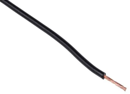 Produktfoto 1 von Staubli FlexiVolt Schaltdraht, 23 AWG 100 m Schwarz Ø 1.7 mm 66 Litzen Polyvinylchlorid