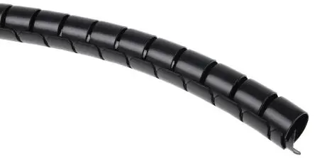 Produktfoto 1 von RS PRO Spiral-Kabelumwicklung / 23 mm Nylon Schwarz, für Kabel-Ø 20 mm bis 23 mm, Länge 5 m